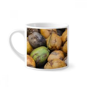 Dıythinker 170 ml Beyaz Fresh Papaya Resim Doğa Fotoğraf Mini Kahve Seramik Kupa