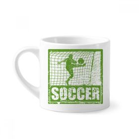 Dıythinker 170 ml Beyaz Futbol Oyuncusu Puanları Gol Futbol Mini Kahve Seramik Kupa
