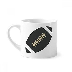 Dıythinker 170 ml Beyaz Futbol Spor Basit Geometri Desenli Mini Kahve Seramik Kupa