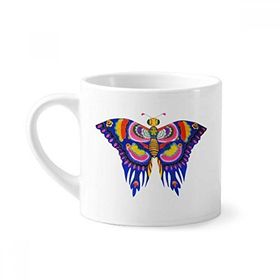 Dıythinker 170 ml Beyaz Geleneksel Çin Uçurtma Kelebek Desenli Mini Kahve Seramik Kupa