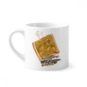 Dıythinker 170 ml Beyaz Geleneksel Singapur Kaya Tost Mini Kahve Seramik Kupa