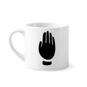 Dıythinker 170 ml Beyaz Gesture Siyah Silüet Desenli Mini Kahve Seramik Kupa