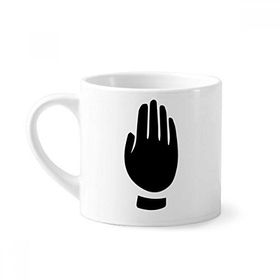 Dıythinker 170 ml Beyaz Gesture Siyah Silüet Desenli Mini Kahve Seramik Kupa