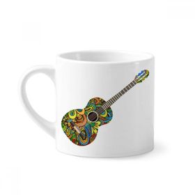 Dıythinker 170 ml Beyaz Gitar Müzik Enstrüman Desenli Tasarım Mini Kahve Seramik Kupa