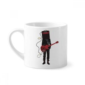 Dıythinker 170 ml Beyaz Gitar Müzik Enstrümanları Çılgın Adam Mini Kahve Seramik Kupa