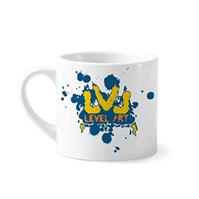 Dıythinker 170 ml Beyaz Grafiti Sokak Şimşek Seviyesi Sanatı Mini Kahve Seramik Kupa