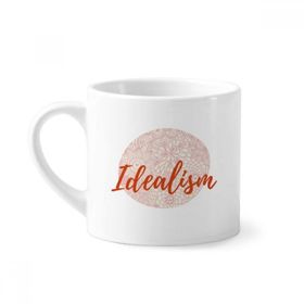 Dıythinker 170 ml Beyaz Güneş Çiçek Hattı Bitki Boyası Mini Kahve Seramik Kupa