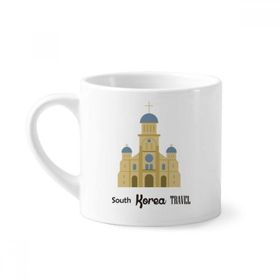 Dıythinker 170 ml Beyaz Güney Kore Simgeleri Kilise Mini Kahve Seramik Kupa