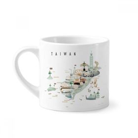 Dıythinker 170 ml Beyaz Güzel Islead Tayvan Seyahat Mini Kahve Seramik Kupa