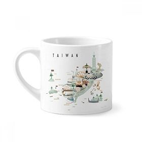 Dıythinker 170 ml Beyaz Güzel Islead Tayvan Seyahat Mini Kahve Seramik Kupa