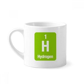 Dıythinker 170 ml Beyaz H Hidrojen Kimyasal Element Bilim Mini Kahve Seramik Kupa