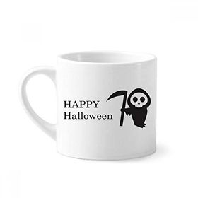 Dıythinker 170 ml Beyaz Happy Ghost Fear Halloween Mini Kahve Seramik Kupa