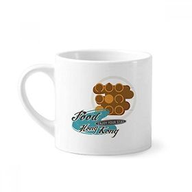 Dıythinker 170 ml Beyaz Hong Kong Balık Topu Çin Mini Kahve Seramik Kupa