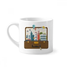 Dıythinker 170 ml Beyaz Hong Kong Famous Place Mini Kahve Seramik Kupa