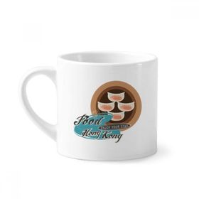 Dıythinker 170 ml Beyaz Hong Kong Har Gow Dumplings Mini Kahve Seramik Kupa