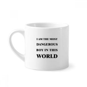 Dıythinker 170 ml Beyaz I Am The Dangerous Boy Mini Kahve Seramik Kupa