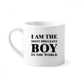 Dıythinker 170 ml Beyaz I AmThe Brilliant Boy Mini Kahve Seramik Kupa