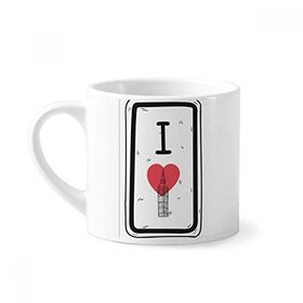 Dıythinker 170 ml Beyaz I Love London Kelimeler Desenli Mini Kahve Seramik Kupa