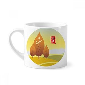 Dıythinker 170 ml Beyaz Isıyı Durduran Yirmi Dört Güneş Süreli Mini Kahve Seramik Kupa