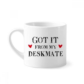 Dıythinker 170 ml Beyaz It From My Deskmate Mezuniyet Sezonu Mini Kahve Seramik Kupa