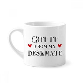 Dıythinker 170 ml Beyaz It From My Deskmate Mezuniyet Sezonu Mini Kahve Seramik Kupa