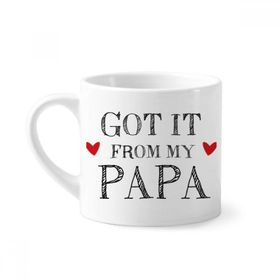 Dıythinker 170 ml Beyaz It From My Papa Çocuk Baba Mini Kahve Seramik Kupa