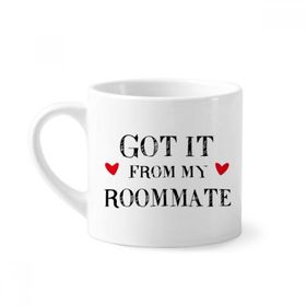 Dıythinker 170 ml Beyaz It From My Roommate Mezuniyet sezonu Mini Kahve Seramik Kupa