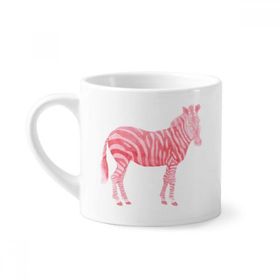 Dıythinker 170 ml Beyaz IUCN Tehlikeli Hayvanlar Kırmızı Zebra Mini Kahve Seramik Kupa