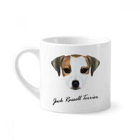 Dıythinker 170 ml Beyaz Jack Russell Terrier Köpek Evcil Hayvan Mini Kahve Seramik Kupa