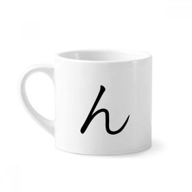 Dıythinker 170 ml Beyaz Japon Katakana Karakteri N Mini Kahve Seramik Kupa