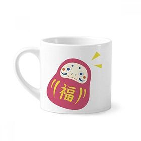 Dıythinker 170 ml Beyaz Japon Seyahat Şanslı Oyuncak Mini Kahve Seramik Kupa