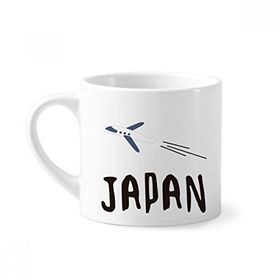 Dıythinker 170 ml Beyaz Japon Uçak Seyahat Wellcome Mini Kahve Seramik Kupa