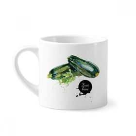 Dıythinker 170 ml Beyaz Kabak Sebze Lezzetli Sağlıklı Suluboya Mini Kahve Seramik Kupa