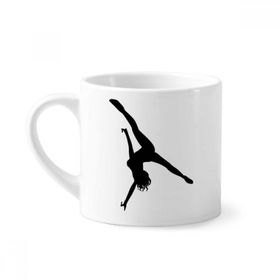 Dıythinker 170 ml Beyaz Kadın El Standı Dans Mini Kahve Seramik Kupa
