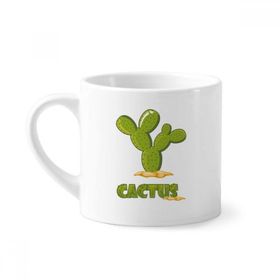 Dıythinker 170 ml Beyaz Kaktüs Sukulents Saksı Yeşil Bitki Mini Kahve Seramik Kupa