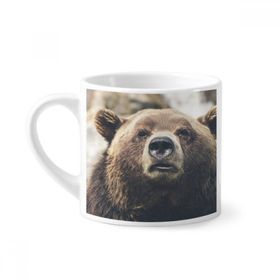 Dıythinker 170 ml Beyaz Karasal Organizma Vahşi Hayvan Ayı Mini Kahve Seramik Kupa