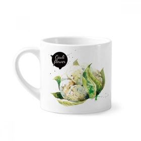 Dıythinker 170 ml Beyaz Karnabahar Sebze Lezzetli Sağlıklı Suluboya Mini Kahve Seramik Kupa