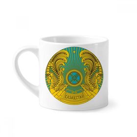 Dıythinker 170 ml Beyaz Kazakistan Asya Ulusal Amblem Mini Kahve Seramik Kupa