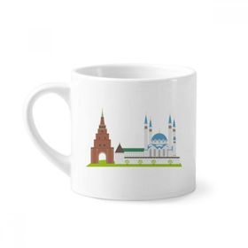 Dıythinker 170 ml Beyaz Kazan Rusya Ulusal Sembol Desenli Mini Kahve Seramik Kupa