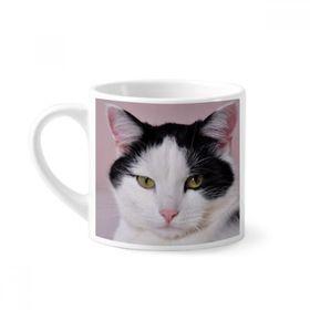 Dıythinker 170 ml Beyaz Kedi Hayvan Evcil Hayvan Smokin Billicat Mini Kahve Seramik Kupa