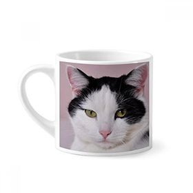 Dıythinker 170 ml Beyaz Kedi Hayvan Evcil Hayvan Smokin Billicat Mini Kahve Seramik Kupa