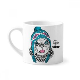 Dıythinker 170 ml Beyaz Kedi Kafası Kar Kedisi Tadını Korur Hayvan Evcil Hayvan Mini Kahve Seramik Kupa