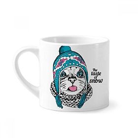 Dıythinker 170 ml Beyaz Kedi Kafası Kar Kedisi Tadını Korur Hayvan Evcil Hayvan Mini Kahve Seramik Kupa