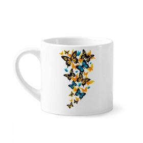 Dıythinker 170 ml Beyaz Kelebekler Mini Kahve Seramik Kupa