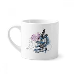 Dıythinker 170 ml Beyaz Kimya Kowledge Mikroskop Mini Kahve Seramik Kupa