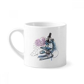 Dıythinker 170 ml Beyaz Kimya Kowledge Mikroskop Mini Kahve Seramik Kupa