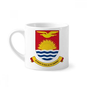 Dıythinker 170 ml Beyaz Kiribati Okyanusya Ulusal Amblem Mini Kahve Seramik Kupa