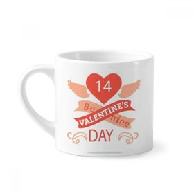 Dıythinker 170 ml Beyaz Kırmızı Sevgililer Günü Be Mine Mini Kahve Seramik Kupa