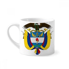 Dıythinker 170 ml Beyaz Kolombiya Ulusal Amblem Ülke Mini Kahve Seramik Kupa