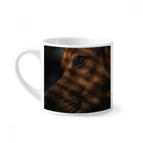 Dıythinker 170 ml Beyaz Köpek Evcil Hayvan Duygusal Resim Mini Kahve Seramik Kupa